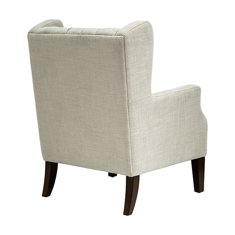 Madison Park Roan Linen Button Tufted Wing Chair