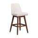 preview thumbnail 57 of 176, Amalie Upholstered Bar Stool, Swivel Counter Height Stool with Solid Wood Frame