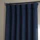 Exclusive Fabrics Faux Linen Room Darkening Curtain(1 Panel) - 50 x 120 - Indigo