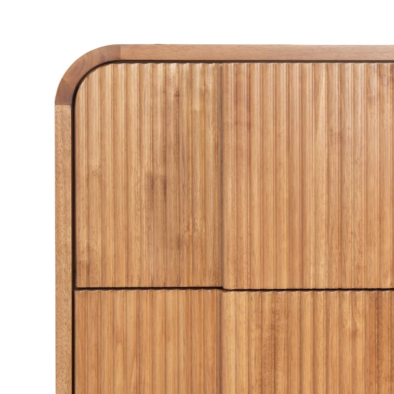 SAFAVIEH Couture Vitale Reeded Wood Nightstand