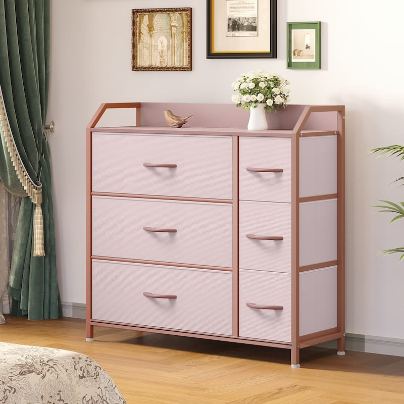 Moasis 5-drawer Dresser Chest Bedroom Tower with Tabletop
