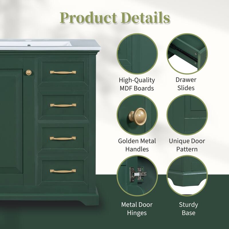 30" Bathroom Vanity with Sink