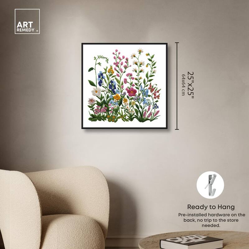 Wildflower Patch I Canvas by Art Remedy