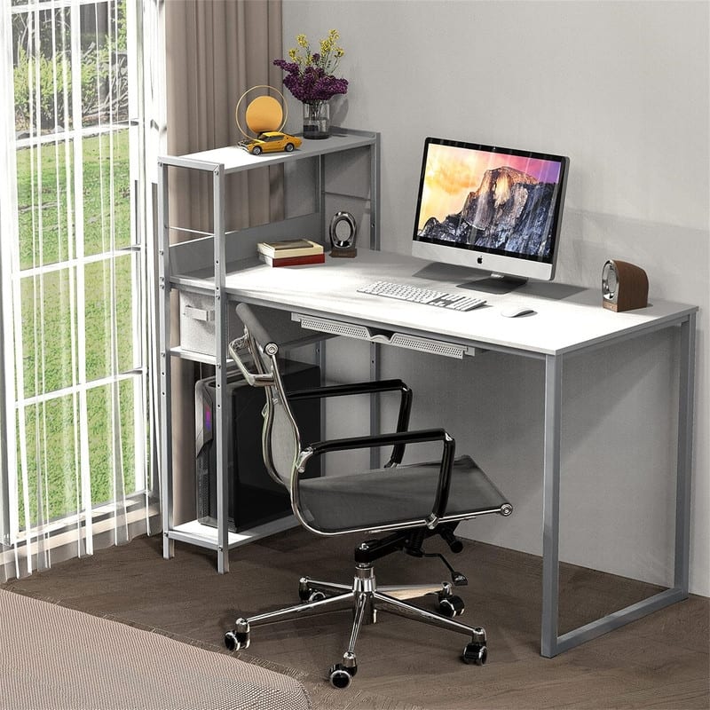 Mission Desk with Side Shelf