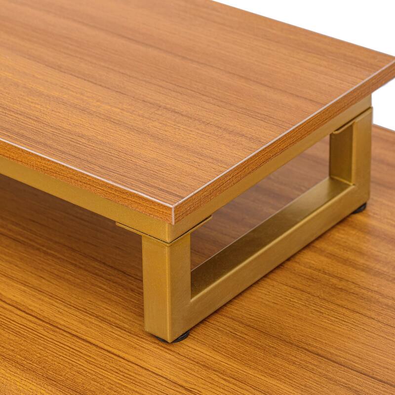 63"Modern Executive Desk ,Rustic Industrial Wooden Writing Desk,Study Desk with Monitor Stand,Rectangular Computer Desk