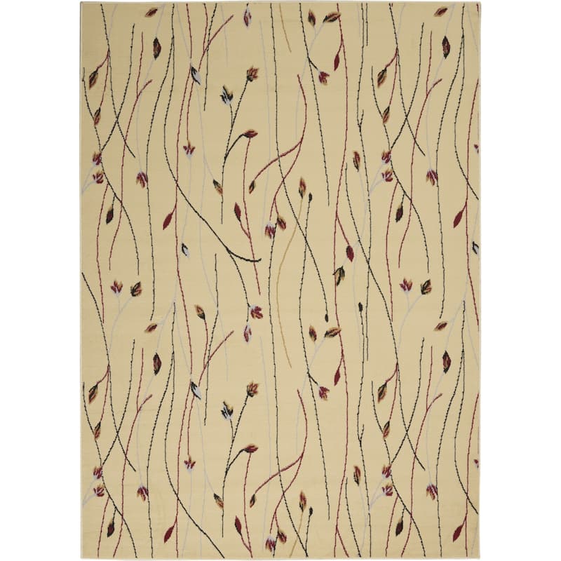 Lusi Power Loomed Floral Traditional Durable Area Rug By HomeRoots