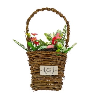 15" Easter Floral Wall Basket - 15 in