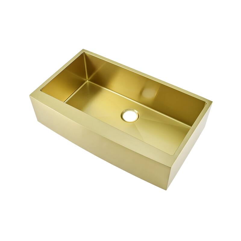 Swiss Madison Rivage 36" Farmhouse Single Basin Stainless Steel - Gold
