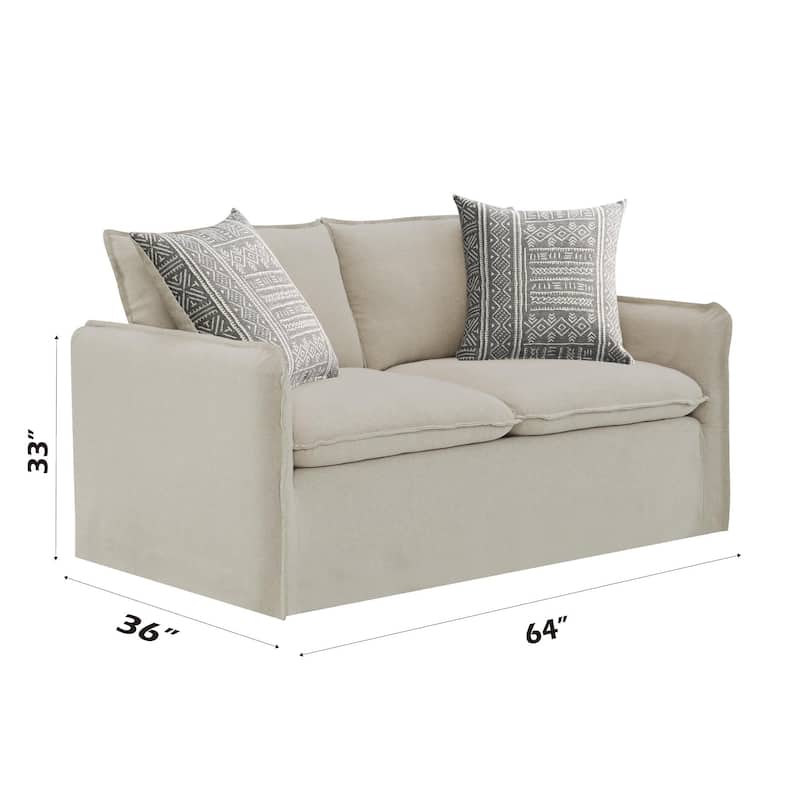 Pattern Fabric Loveseat