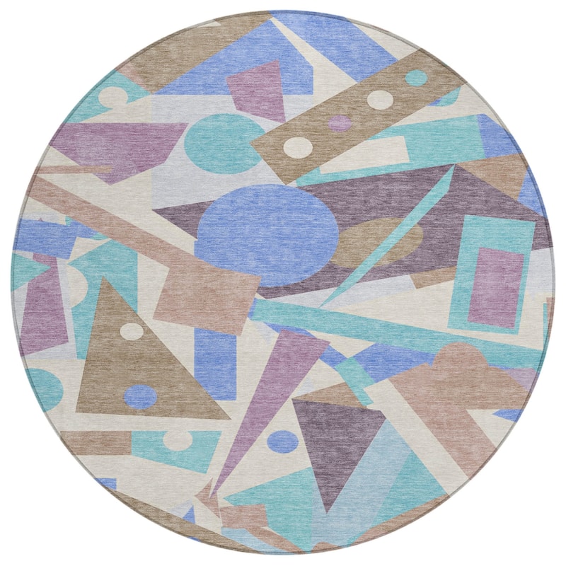 HomeRoots Geometric Modern Rectangle Outdoor Rug