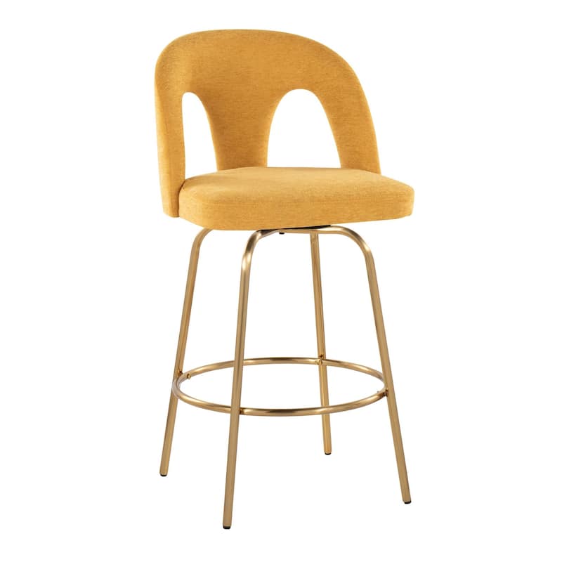 Ava Upholstered 26" Fixed-Height Counter Stool - Set of 2