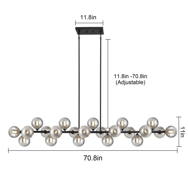 Large Kitchen Island Chandelier Modern Chandeliers for Dining Room Sputnik Chandeliers - 22-Light