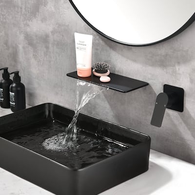 Single Handle Wall Mounted Waterfall Bathroom Faucet