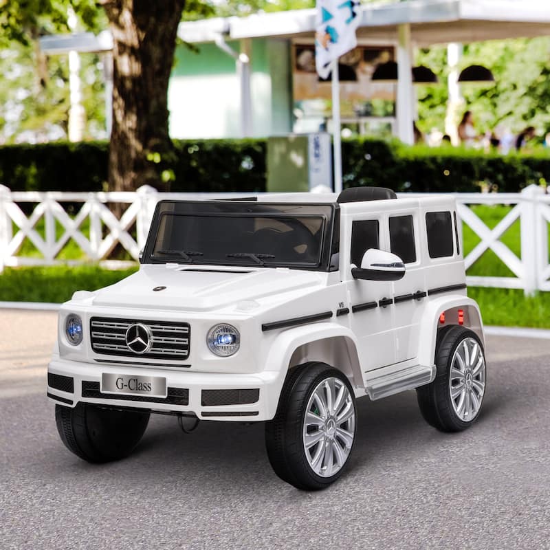 12V Licensed Mercedes-Benz G500 Ride on Car for Kids, Electric Car Ride on Toys with Parent Remote, Wireless Music, Suspension