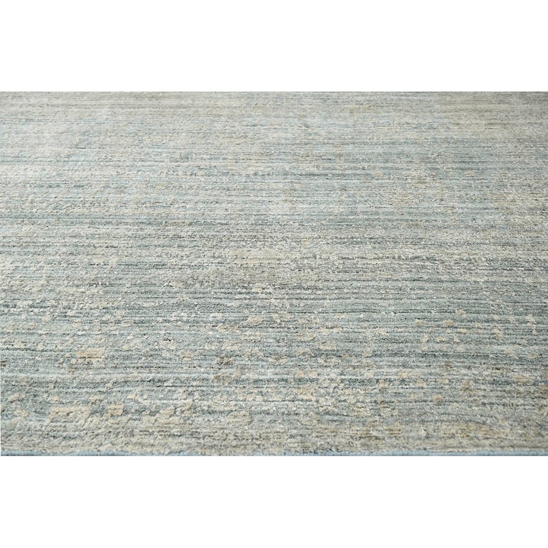 Hand Knotted Hand Made 100% Wool Modern Oriental Area Rug Celadon - 7' 10'' x 9' 9''