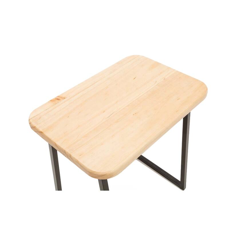 Aero Industrial Wood and Metal Desk Set