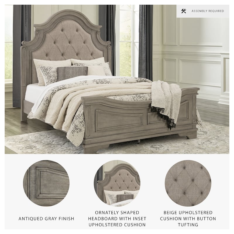 Signature Design by Ashley Lodenbay Antique Gray Panel Bed