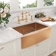 preview thumbnail 3 of 11, DORNBERG 36 Inch Gold Farmhouse Sink Apron Curved Front Kitchen Sink