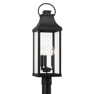 3-light Outdoor Post-Lantern w/ Clear Glass