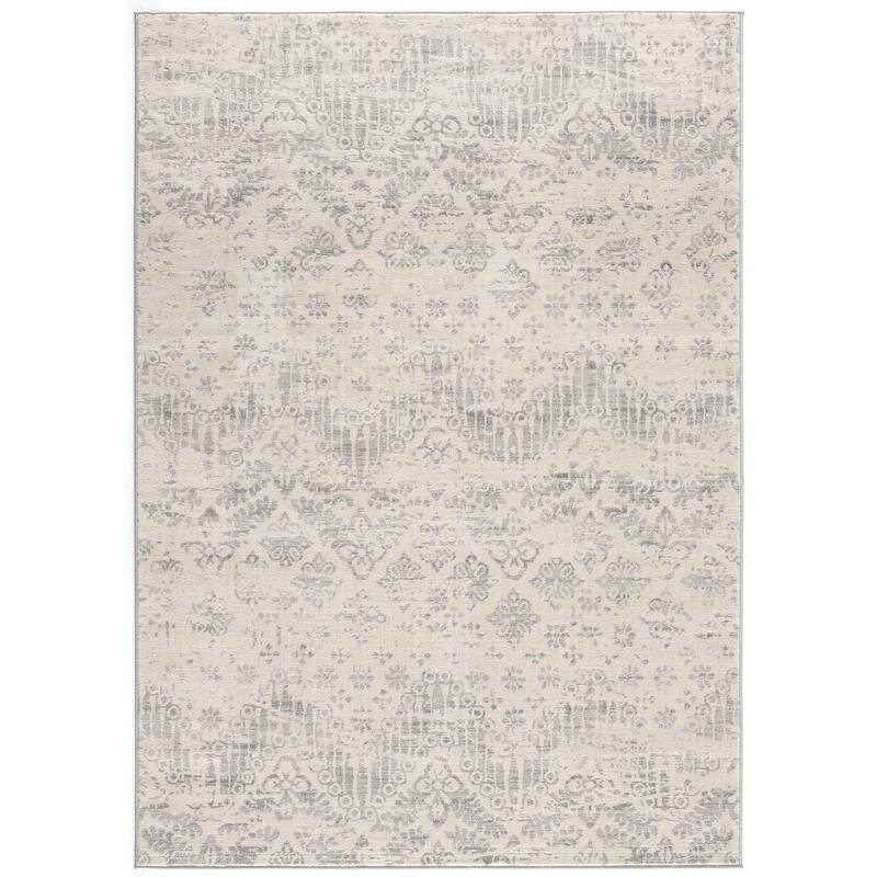 HomeRoots Floral Medallion Contemporary Square Area Rug