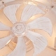 preview thumbnail 133 of 191, 16.5"/18.5"/20"/23.6"/24"/28" Vintage Distressed White Low Profile Caged Ceiling Fan with Light and Remote (7/6/5/3-Blade)