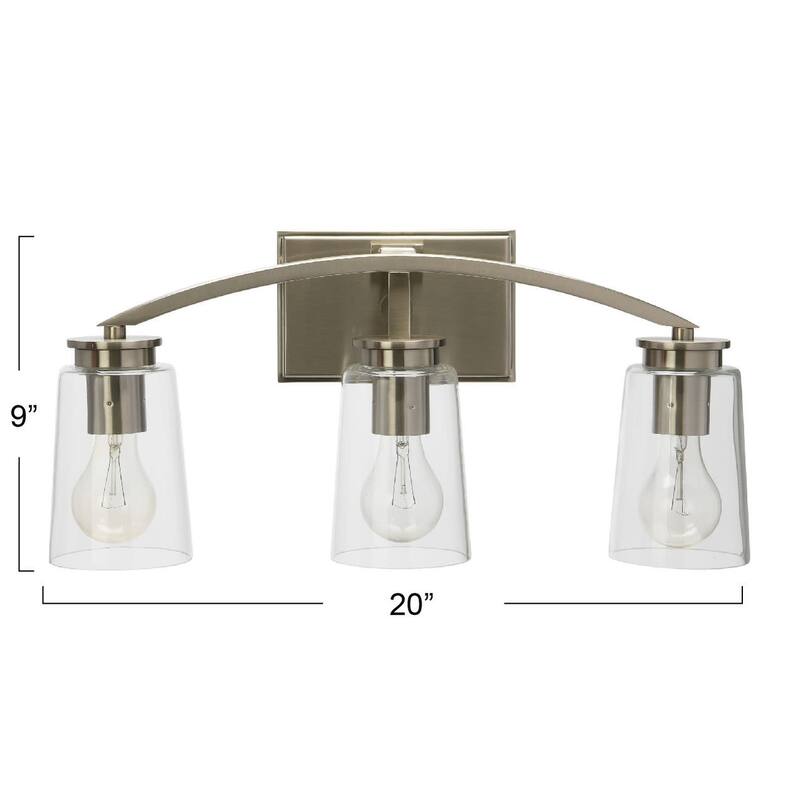 Robert Stevenson Lighting Laguna - Metal and Glass Vanity Light