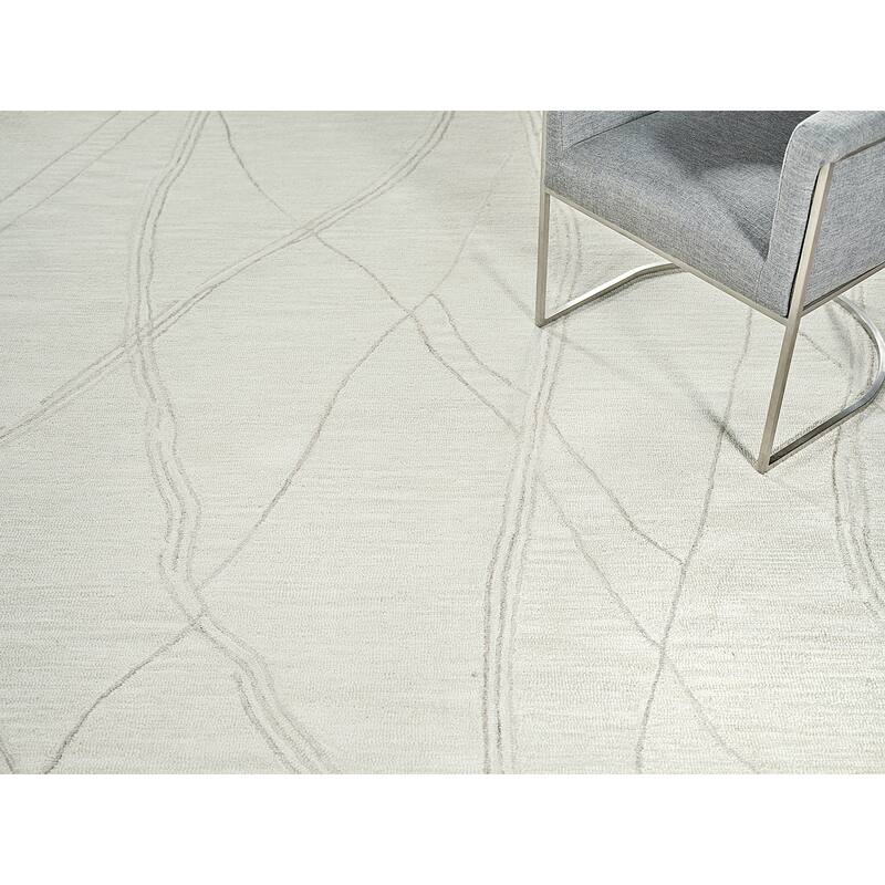 Exquisite Rugs Tangiers Handmade Hand-tufted New Zealand Wool on Canvas Ivory/Beige Area Rug
