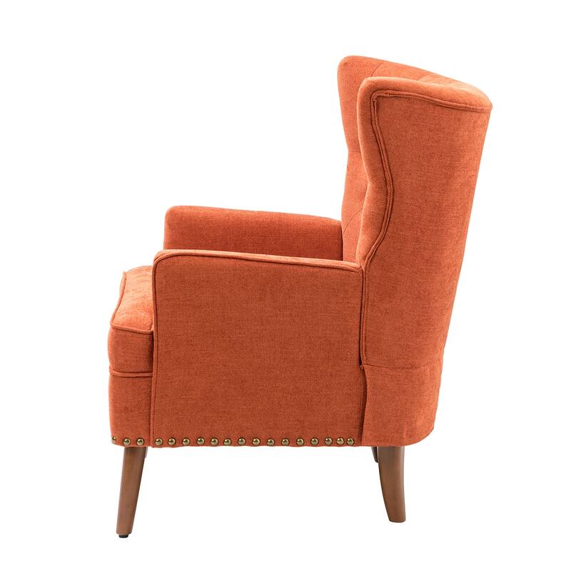 Alpheus Accent Armchair with Tufted Back Set of 2 by HULALA HOME