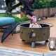preview thumbnail 8 of 13, NUU GARDEN 30-inch Round Star Wood Burning Firepit