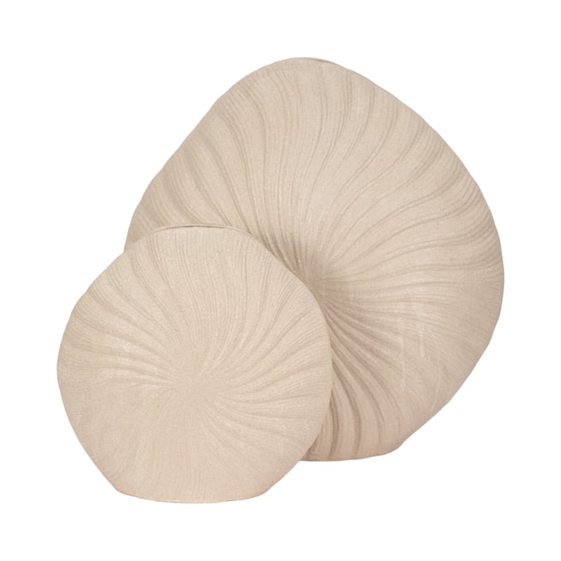 Sagebrook Home Ceramic Coastal Shell Vase