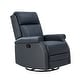 preview thumbnail 5 of 43, HULALA HOME Alina Modern 20''w Genuine Leather Swivel Rocker Nursery Manual Recliner Chair with Rolled Arms