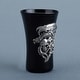 preview thumbnail 4 of 3, 3.35 inches H Dark Purple and sliver Dragon And Three Skulls Shot Glass made of Dark Purple and sliver