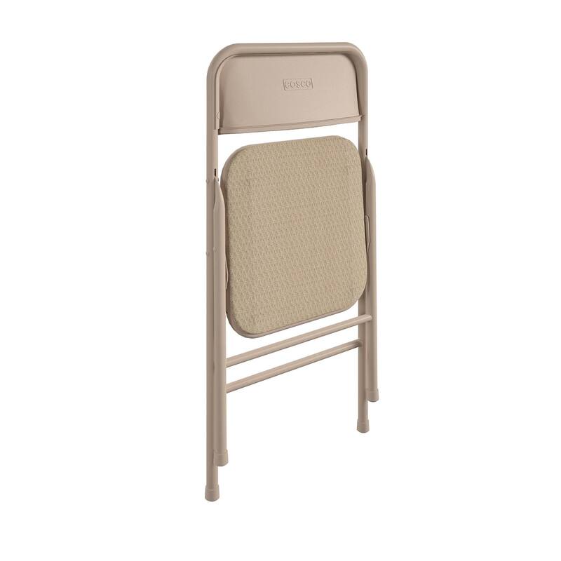 COSCO 5-Piece Folding Vinyl Table and Fabric Chair Set - 5 piece
