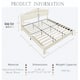 Modern Simple Queen Size Bed Frame Upholstered Platform Bed with Adjustable Headboard & Linen Fabric Padded