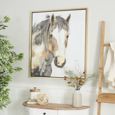 Brown Polystone Modern Farmhouse Framed Wall Art