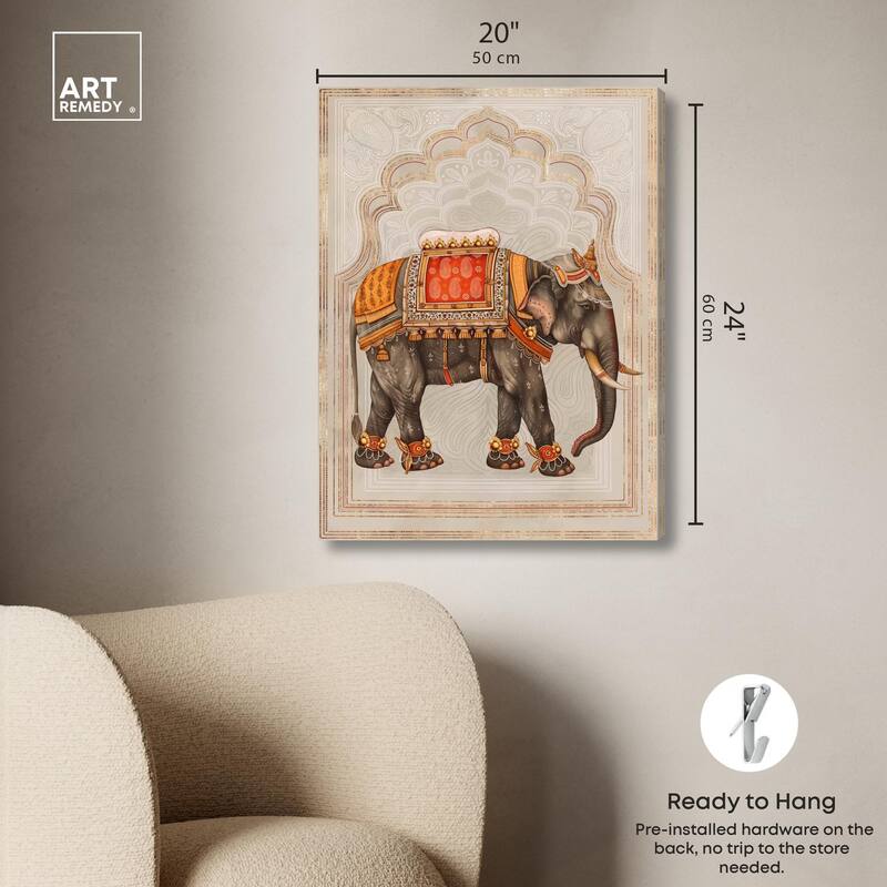 Elephant Queen Canvas by Art Remedy, Gallery Wrapped