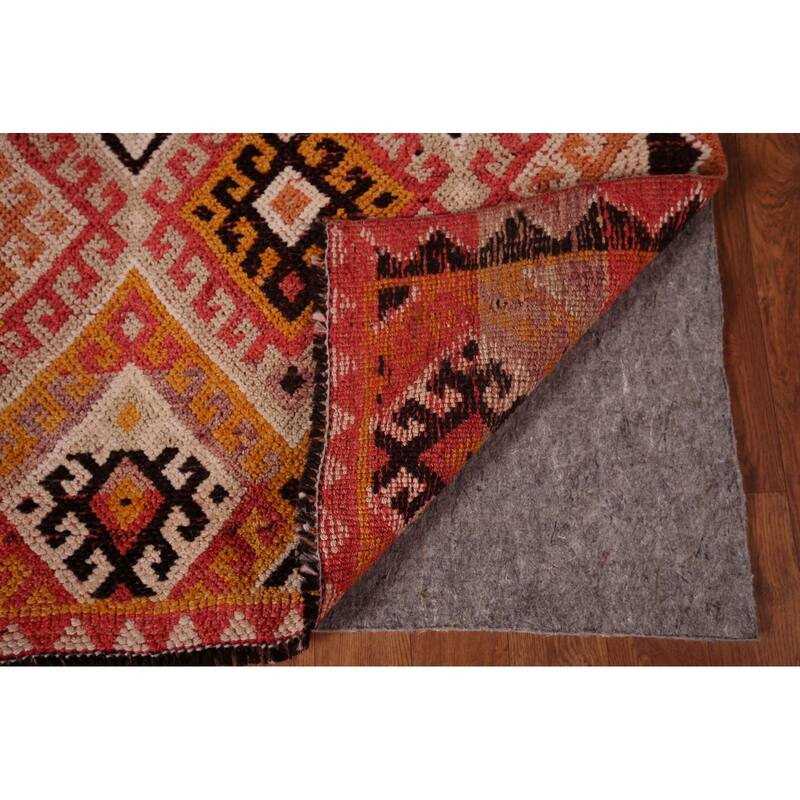 Oushak Turkish Vintage Runner Rug Handmade Wool Carpet - 2'8"x 12'3"