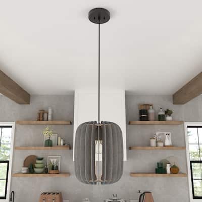 Acroma 1-Light Felt Halo Pendant