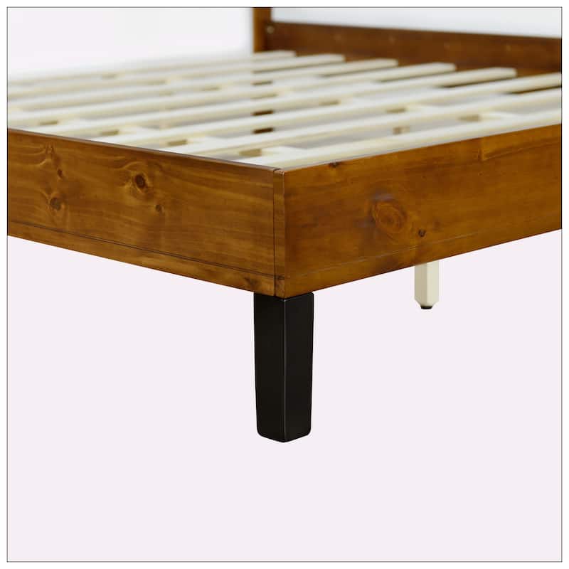 Mid-Century Modern Wood Bed