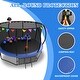 preview thumbnail 4 of 7, 12FT Recreational Kids Trampoline with Safety Enclosure Net, Ladder and Flag Parts