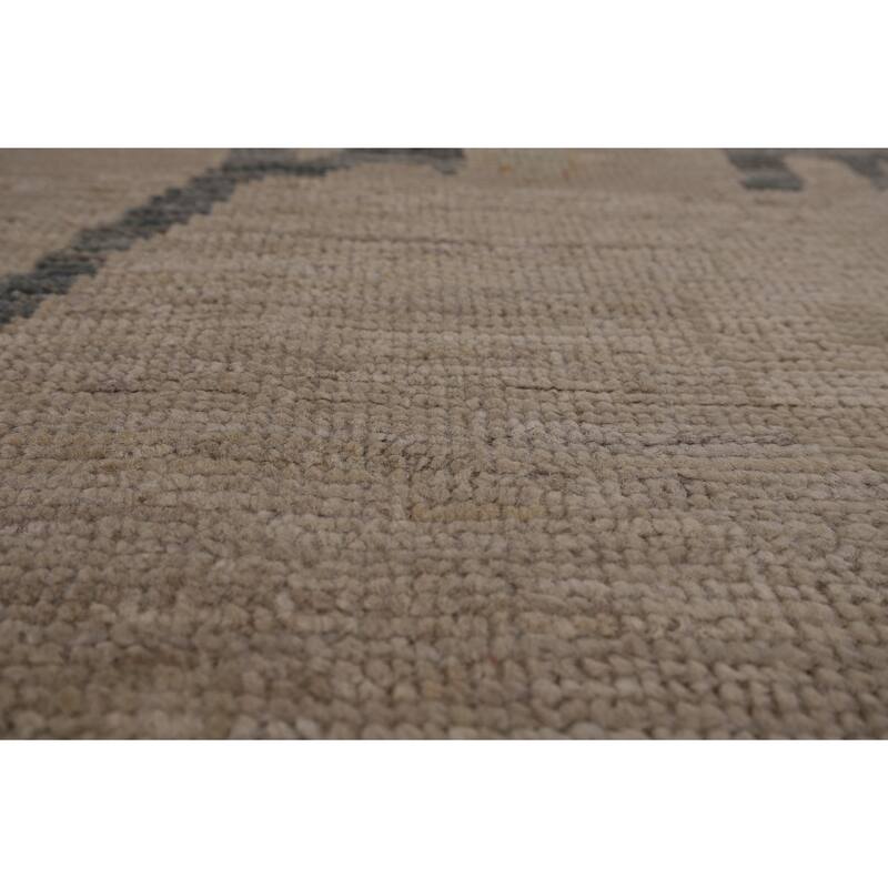 Vegetable Dye Oushak Oriental Area Rug Hand-Knotted Wool Carpet - 8'5"x 10'0"