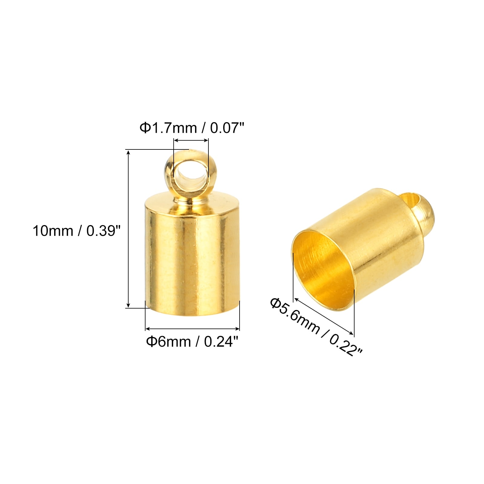 Leather Cord End Cap, Column Barrel Terminators for DIY Making Leather Bracelets Tassels