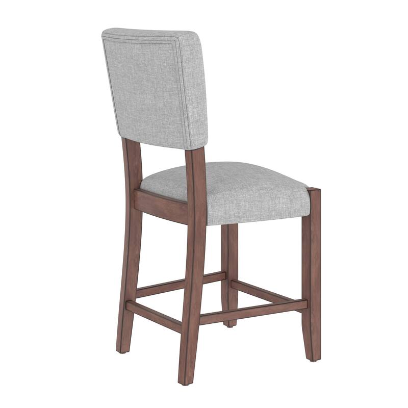 Mid Century Modern Bar Stools Set of 4 Counter Stools with Solid Wood Legs