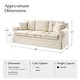 preview thumbnail 16 of 15, Ignacia 88"W Farmhouse Linen Down Blend Fill Sofa with Removable Slipcover and Solid Wood Legs by HULALA HOME