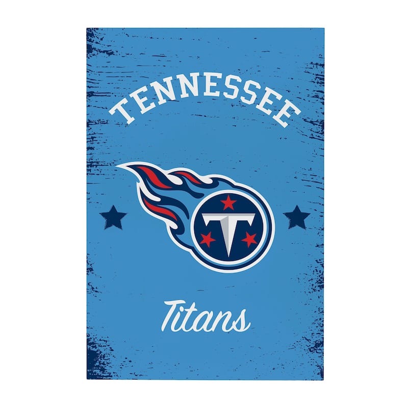 Tennessee Titans Wooden Door Decor Wall Sign - Multi-Color