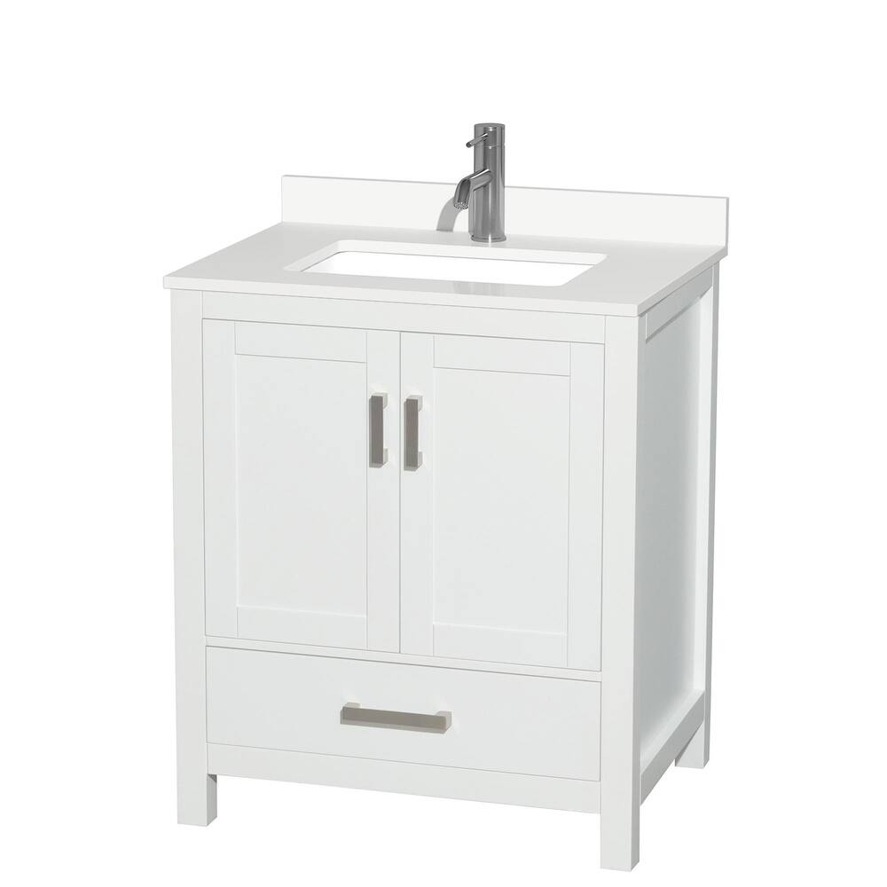 Sheffield 30-inch Single Vanity, Single Hole Quartz Top