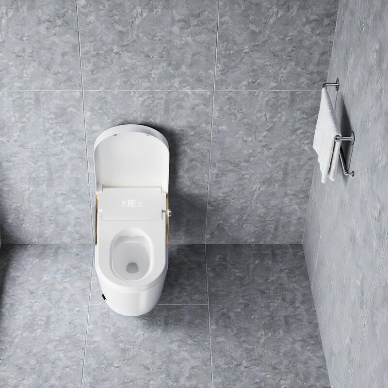 Modern Smart Toilet with Bidet. Auto Open Close. Auto Flush. Heated Seat. Warm Water. Dryer. Foam Shield
