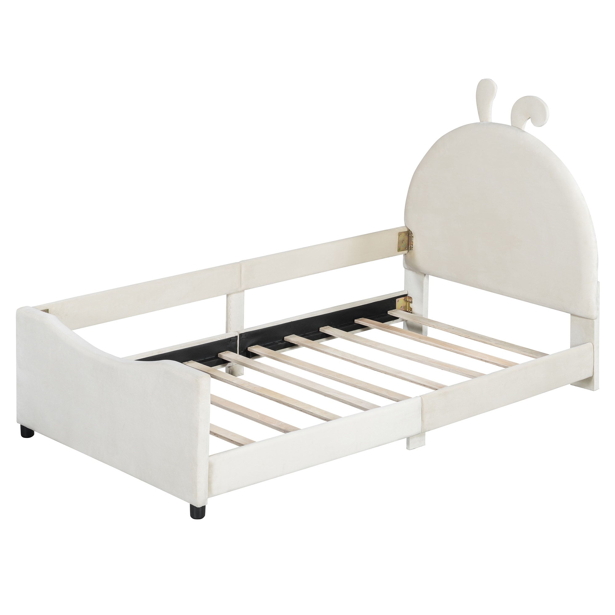 Upholstered Daybed with Rabbit Ear Shaped Headboard