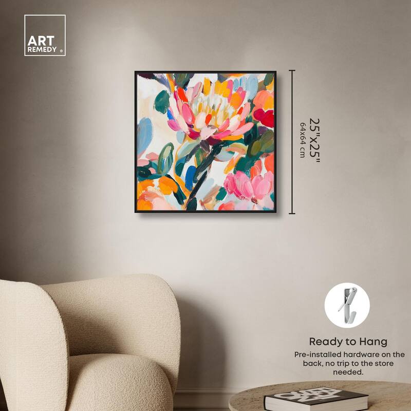 Lively Flora I Canvas by Art Remedy