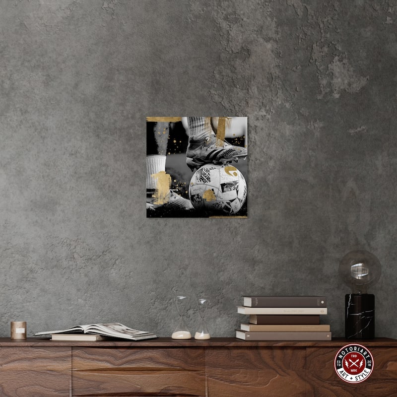 Notoriart Soccer Cleats Gallery Wrapped Soccer 1 Piece Canvas Wall Art
